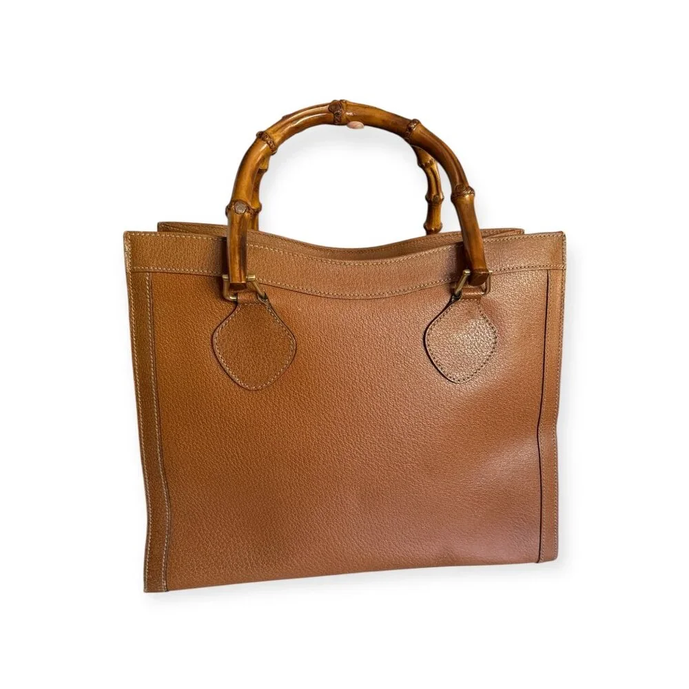 Vintage Gucci Diana Bamboo Handle Leather Tote | Project Piece - Picture 3 of 10
